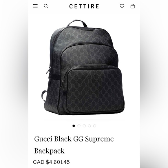 Gucci Black GG Supreme Backpack - Picture 12 of 12